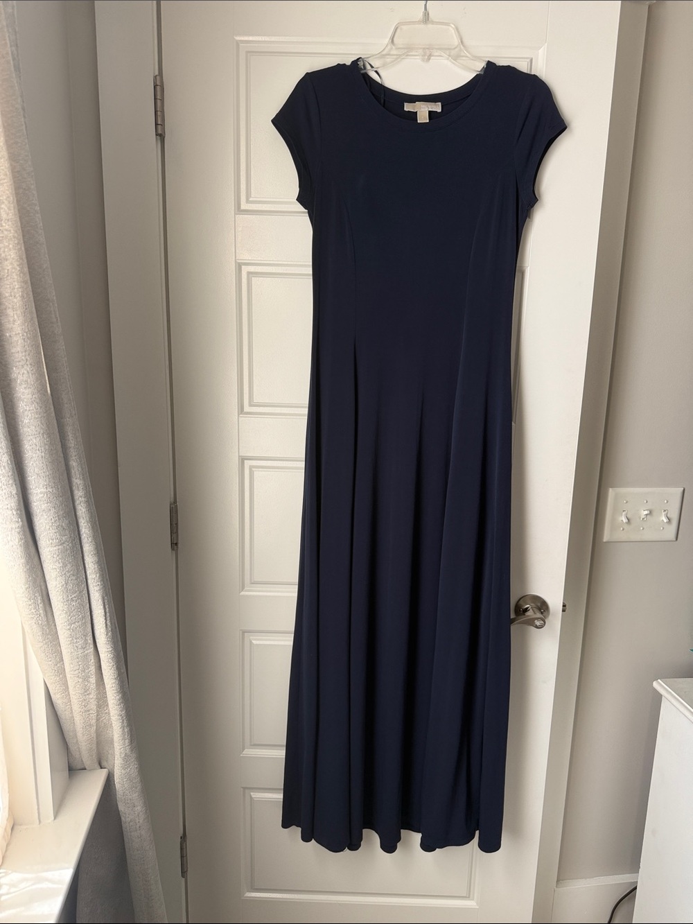 Michael Kors Navy Short-Sleeve Maxi Dress